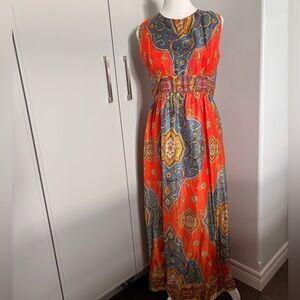 Vintage 60s Multicolor Maxi Dress Bard’s Toronto
